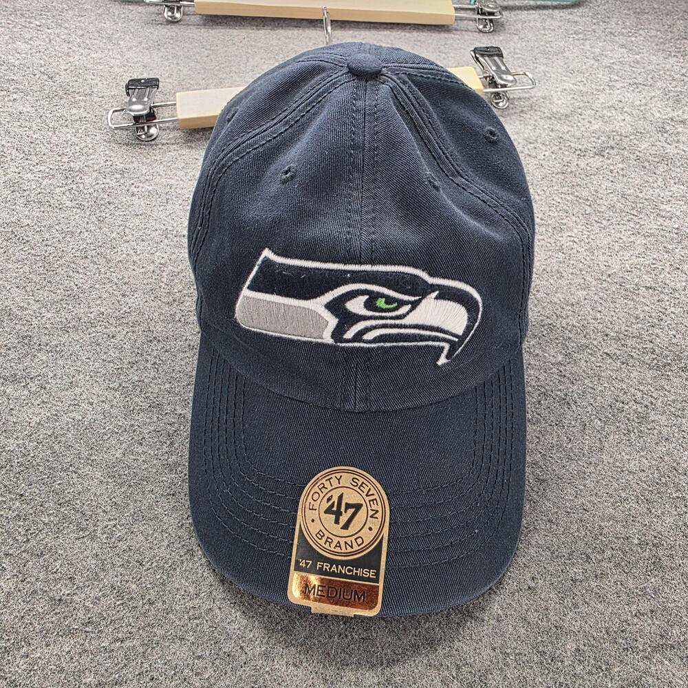 Seattle Seahawks Hat Cap Mens M Blue NFL Football '47 Franchise Medium